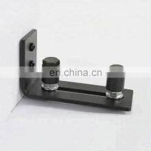 Black Adjustable Bottom Floor Stay Roller Guide For Sliding Barn Door Hardware