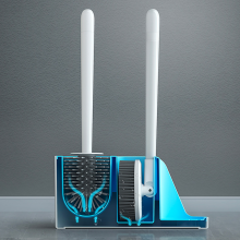 Toilet Brush Set All Corner Clean Toilet Brush Household Bathroom Bathtub Rack thumbnail-3