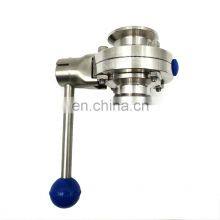 1.5 Inch Sanitary SS Tri Clamp Butterfly Valve for Homebrew thumbnail-3