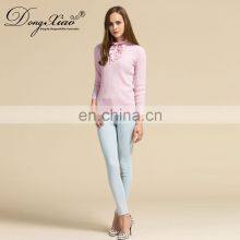 Wholesale Women's Keep Warm Pullover Pink Ladies Cable Cashmere Sweater thumbnail-4