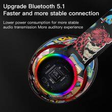 Hot Selling Product Colorful Earphone Led Gaming Headset Rgb Bt Headphone Stereo Wireless Headset thumbnail-6