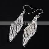 Silver Plated Piercing Rhinestone Prismatic Earring With Hook thumbnail-5