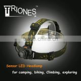 (120301) wholesale Camping 3*AAA smart sensor emergency LED Headlamp