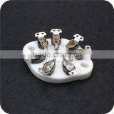 High Temperature Resistance Glazed Ceramic GZC7-1 7 Pins Ceramic Tube Base for Vacuum Tube Socket thumbnail-3