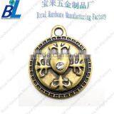 Antique 3d Round Metal Pendant for Zippers thumbnail-1