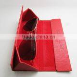 Factory Price Top Quality PU Leather Folding Sunglasses Cases thumbnail-6