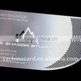 Stainless Steel Metal Business Card With Special Shape and Hollow Out Border