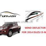 2-TONES Wind Guard Wind Deflectors Door Visors FOR 2014 ISUZU D-MAX thumbnail-2