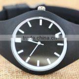 Classic Small Size Black Color Silicone Wrapped Silicone Wrist Watch thumbnail-4