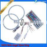 Red 2x 100mm 5050smd Solar Angel Eyes Halo Ring Light thumbnail-1