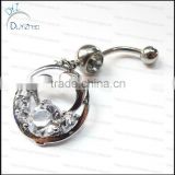 heart cubic belly ring beautiful navel piercing rings body jewelry