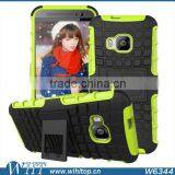 Silicone+ PC Orange Shockproof Case for HTC One M9, With Stand Function thumbnail-4