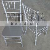Wood Chiavari Chair in Silver Colour