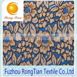 Polyester Africa specially designed embroidery lace fabrics for fashionable clothes