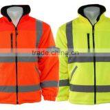 Men's Work wear Safety Work 100% Polyester Hi Vis Visibility Fleece Jacket
