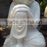 Shakyamuni Buddha Statues for Sale White Marble Stone Hand Carving Sculpture for Home Garden Pagoda Temple