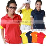 Ladies T shirt designs for women sports wear cotton polo, jersey black fashion, summer wholesale clothing
