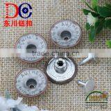 Fashion Custom Size Metal Nickel-Free Washable Round Screw Jean Button