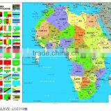 Natural rubber foam cloth or EVA + PVC/PP wall world map mat