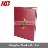 Red Leatherette Certificate Folder Fabric Linning and Corners-Book Style thumbnail-1