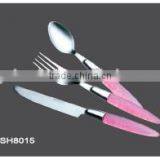 Stainless Steel Cutlery Set With Plastic Handle thumbnail-2