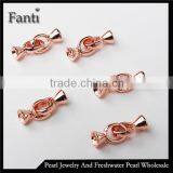 Nice quality rose gold lock clasp for jewelry in bulk