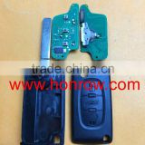 PSA Citroen ASK 3 button flip remote key with VA2 blade (With trunk button) 433Mhz PCF7941 Chip