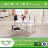 Fashionable High Gloss Dining Table ,glass Top Dining Table