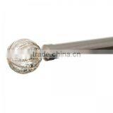 28mm Dynasty Eyelet Drapery Rod With Satin Silver Finish thumbnail-1