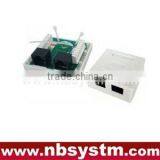 2 Ports Surface Box UTP Cat5e RJ45 PCB Jack