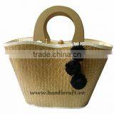 Bamboo rattan handbag eco friendly from Vietnam, rattan beach bag hot sale 2016