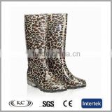 best selling trendy leopard pvc women s boots
