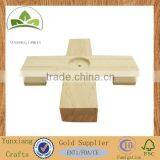 Cross-shaped wooden base