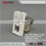 LY-FP176B-S-C5E Single Port Shielded Toolless Single Modul Cat5e Jack Legrand RJ45 Face Plate