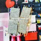 Lovely Bracelet Elegant Crystal Wristband Bangle Cuff Womens Chain Bling Hand thumbnail-5