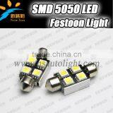 High Safety SV8.5 Led Car Light Festoon C5W 4SMD 5050 36MM Canbus Error Free Dome Light 6411 6418 LED 36mm C5W