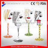 Hand Painted Red Wine Glass Bottle thumbnail-2