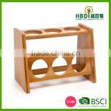 Eco-friendly Wooden Glass Spice Canister Set With Bamboo Rack thumbnail-5
