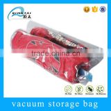 Folding space saver plastic roll up travel vacuum space bag for clothes storage