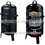 Barbecue & Hangers Black 3 in 1 Outdoor and Thermostat BBQ Smoker Grill thumbnail-1