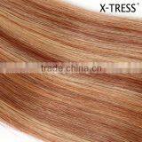 18inch P 33 and 613 Dark Aubrun and Bleach Blond 105 Gram Good Ratio Remy Cuticle Intact Virgin Mongolian Human Hair Extension thumbnail-5