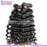 Double Drawn 100% Virgin Real Brazilian Hair Weft Cheap Deep Wave Human Hair Weft thumbnail-2