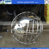 metal hollow ball with world map