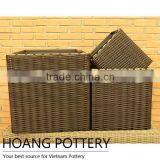 Beautifull Wicker Weave Durable Planters / Pot thumbnail-1