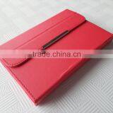 Hot Sale Red Buletooth Keyboard Case, Stand Flip Cover Tablet Leather Case thumbnail-6