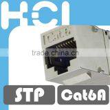 RJ45 Cat6A 180 Degree Shielded STP Straight Keystone Coupler thumbnail-6