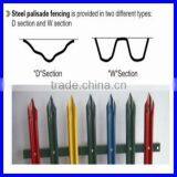 Hot-dipped 3m High D Pale Palisade Fence
