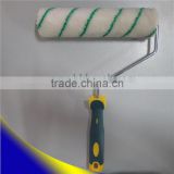 Green stripes plastic handle paint roller in brush wholesale