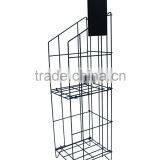 2 Tiers Floor Standing Newspaper Magazine Display Rack thumbnail-2