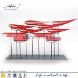 Chili Red Arowana Glass Show Pieces Fish for Sale With Exhibition Display Stand thumbnail-1